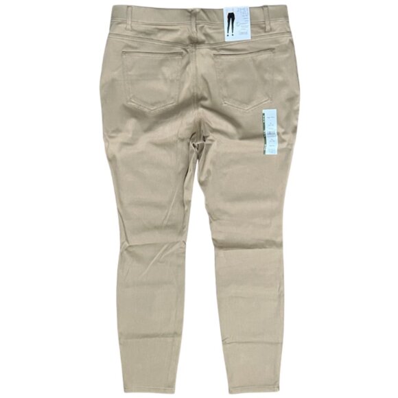 TIME & TRU Women's High Rise Stretch Fitted Core Jeggings Khaki XL (16-18) - Picture 3 of 3